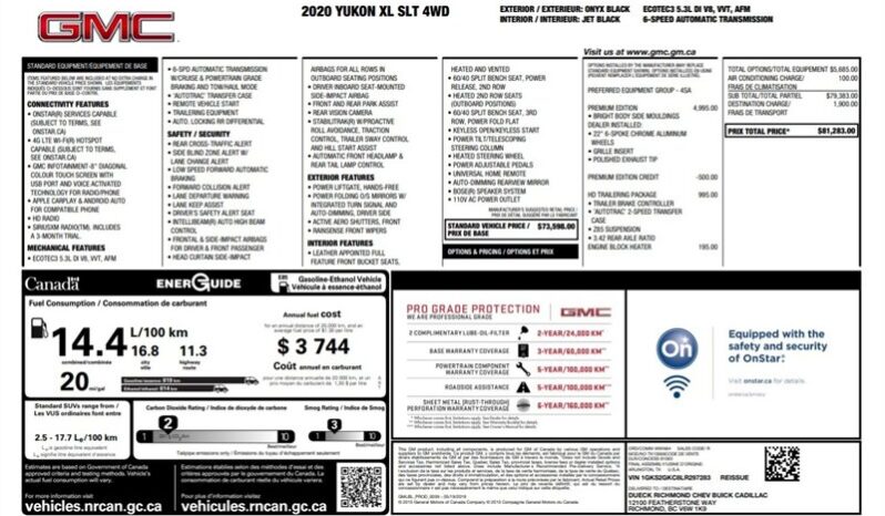 
								2020 GMC Yukon XL SLT 4×4 full									