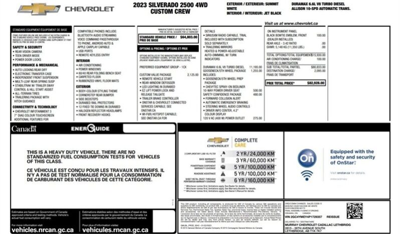 
								2023 Chevrolet Silverado 2500 Diesel Custom Crew Cab 4×4 full									