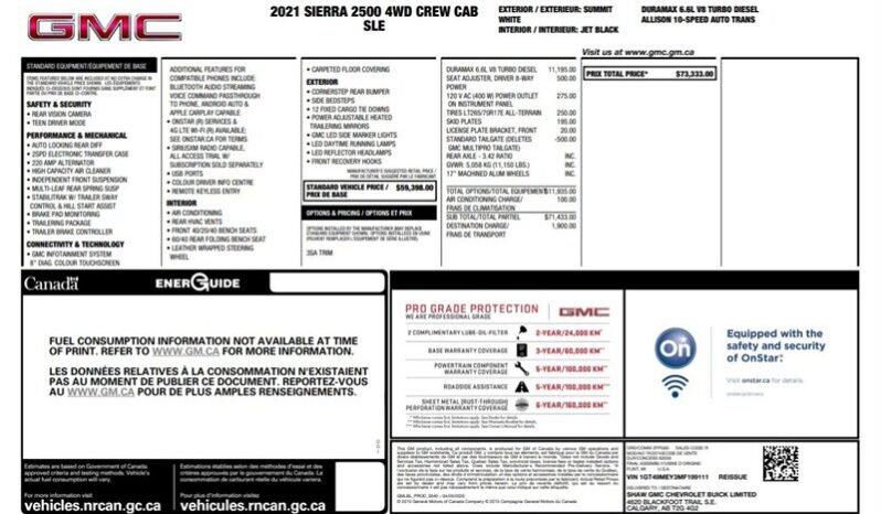 
								2021 GMC 2500 SLE Diesel Crew Cab 4×4 full									