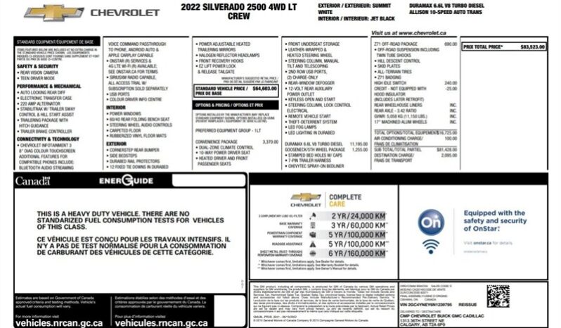 
								2022 Chevrolet Silverado 2500 LT Z71 Diesel Crew Cab 4×4 full									