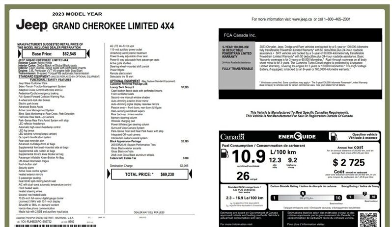 
								2023 Jeep Grand Cherokee Limited Black Pack 4×4 full									