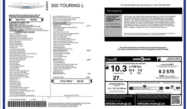 
								2023 Chrysler 300 Touring L full									