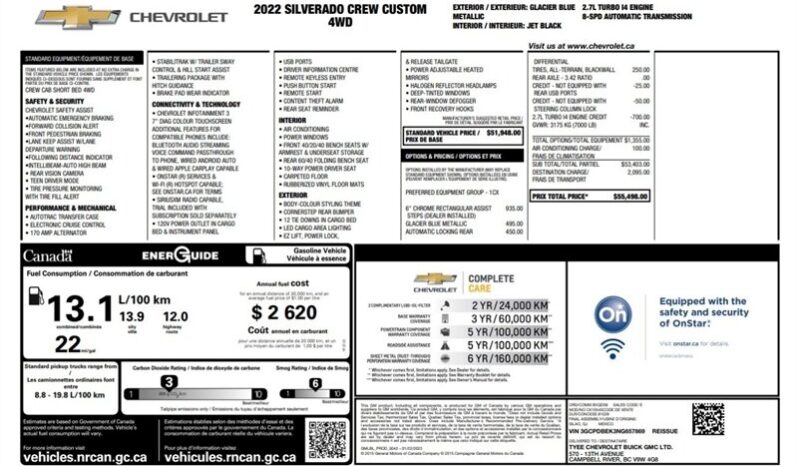 
								2022 Chevrolet Silverado 1500 Custom Crew Cab 4×4 full									