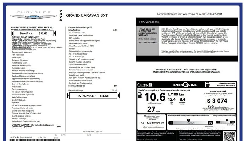 
								2024 Chrysler Grand Caravan SXT full									