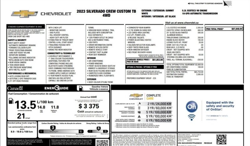 
								2023 Chevrolet Silverado 1500 Custom Trail Boss Z-71 Crew Cab 4×4 5.3L full									