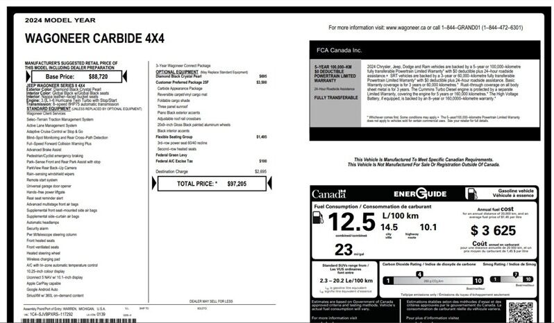 
								2024 Jeep Wagoneer Carbide 4×4 full									