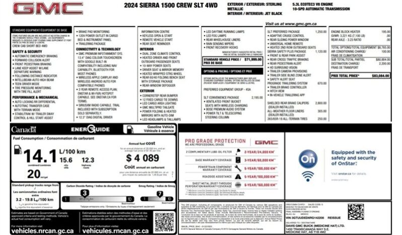 
								2024 GMC Sierra 1500 SLT Crew Cab 4×4 5.3L full									