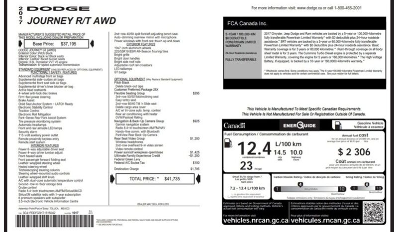 
								2017 Dodge Journey GT AWD full									