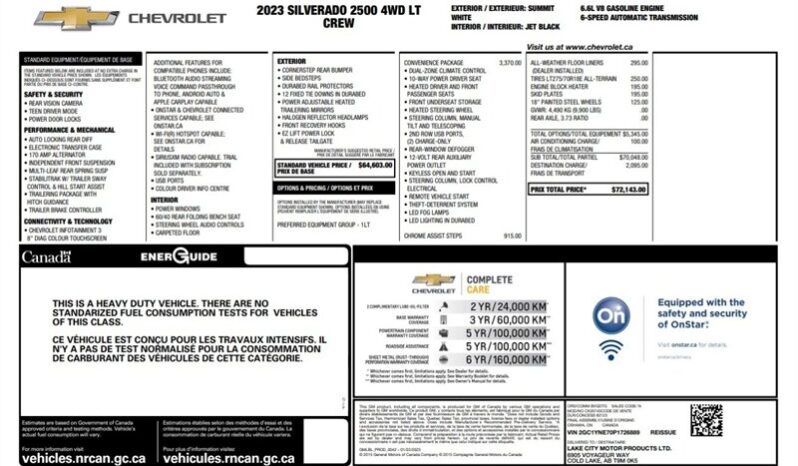 
								2023 Chevrolet Silverado 2500 LT Crew Cab 4×4 full									