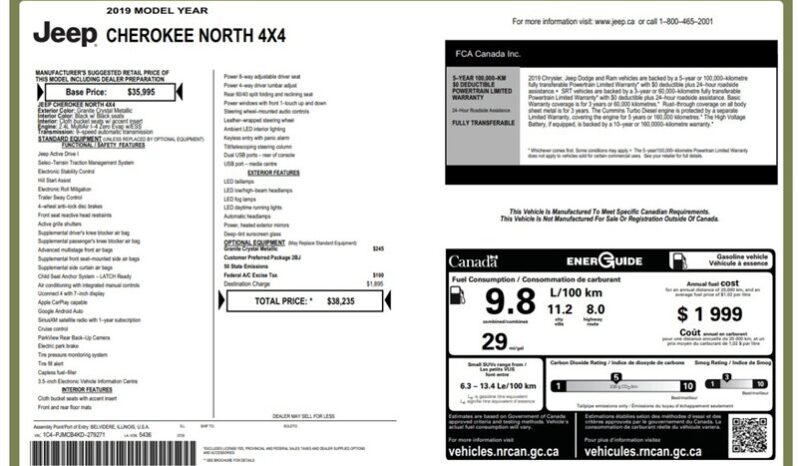 
								2019 Jeep Cherokee North 4×4 full									