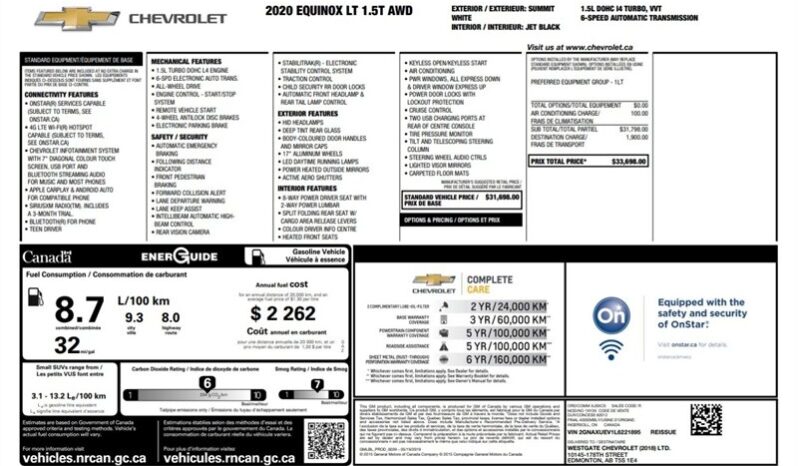 
								2020 Chevrolet Equinox LT 4×4 full									