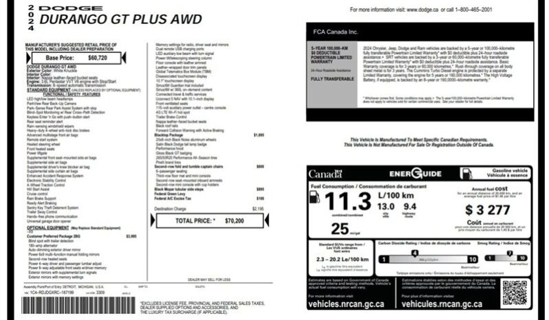 
								2024 Dodge Hornet GT Plus Blacktop Edition Sunroof AWD full									