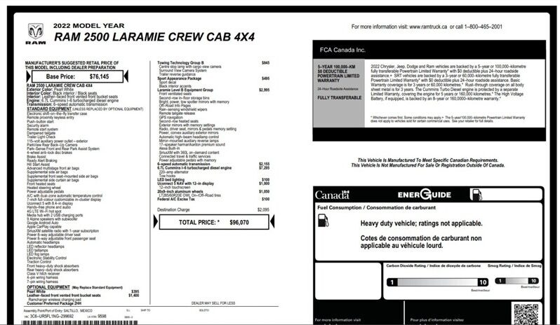 
								2022 Ram 2500 Laramie Diesel Sport Crew Cab 4×4 full									